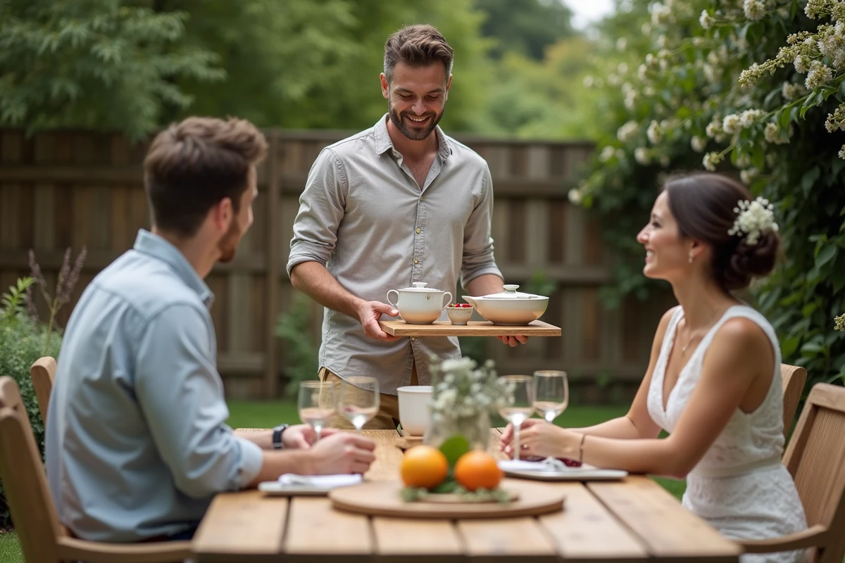 Groupe de personnes autour d